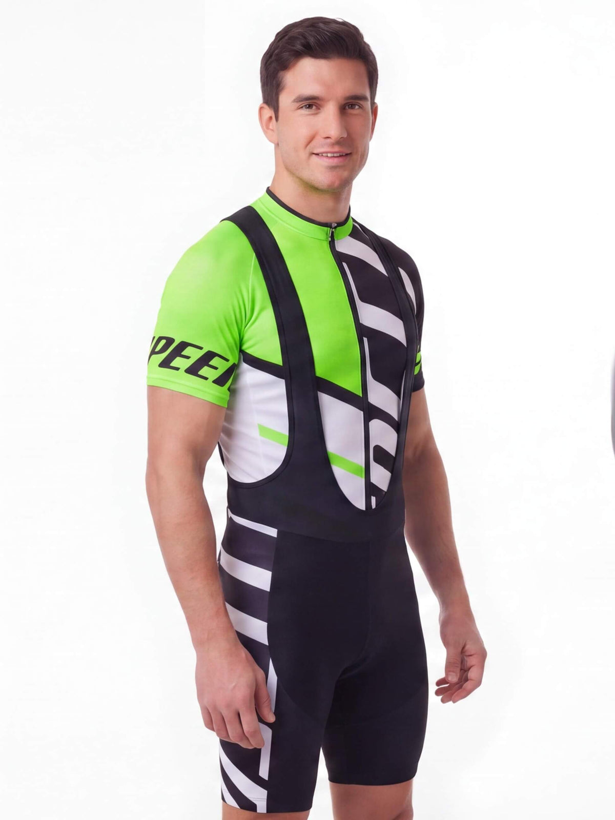 Men’s Cycling Jersey and Bib Shorts Set with Padded Seat