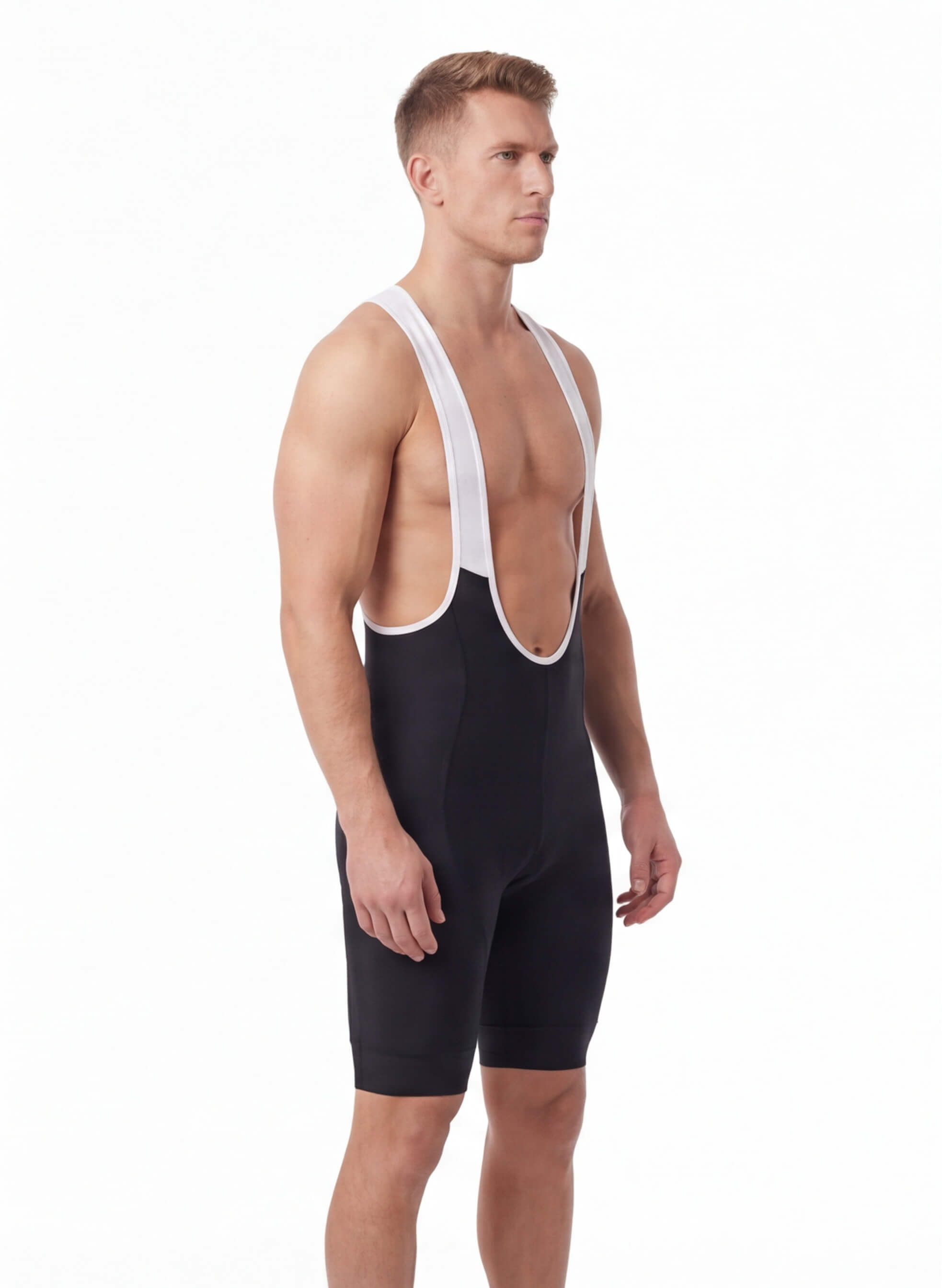 Cycling Bib Shorts with Mesh Straps and Chamois Pad