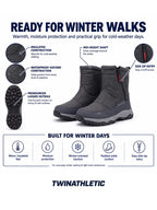 Mid-Height Snow Boots with Side-Zip Entry