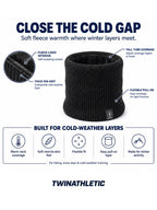 Fleece-Lined Rib-Knit Winter Neck Warmer