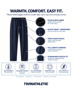 Men's Fleece-Lined Cold-Weather Jogger Pants