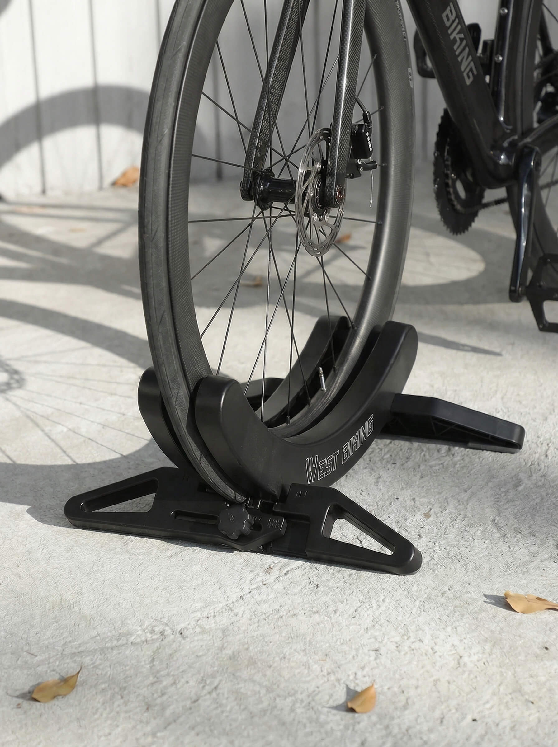 Adjustable Bike Parking Stand with Foldable Base