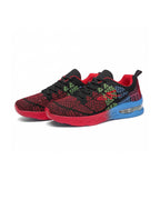 Air Cushion Knit Walking Sneakers with Heel Pull-Tab