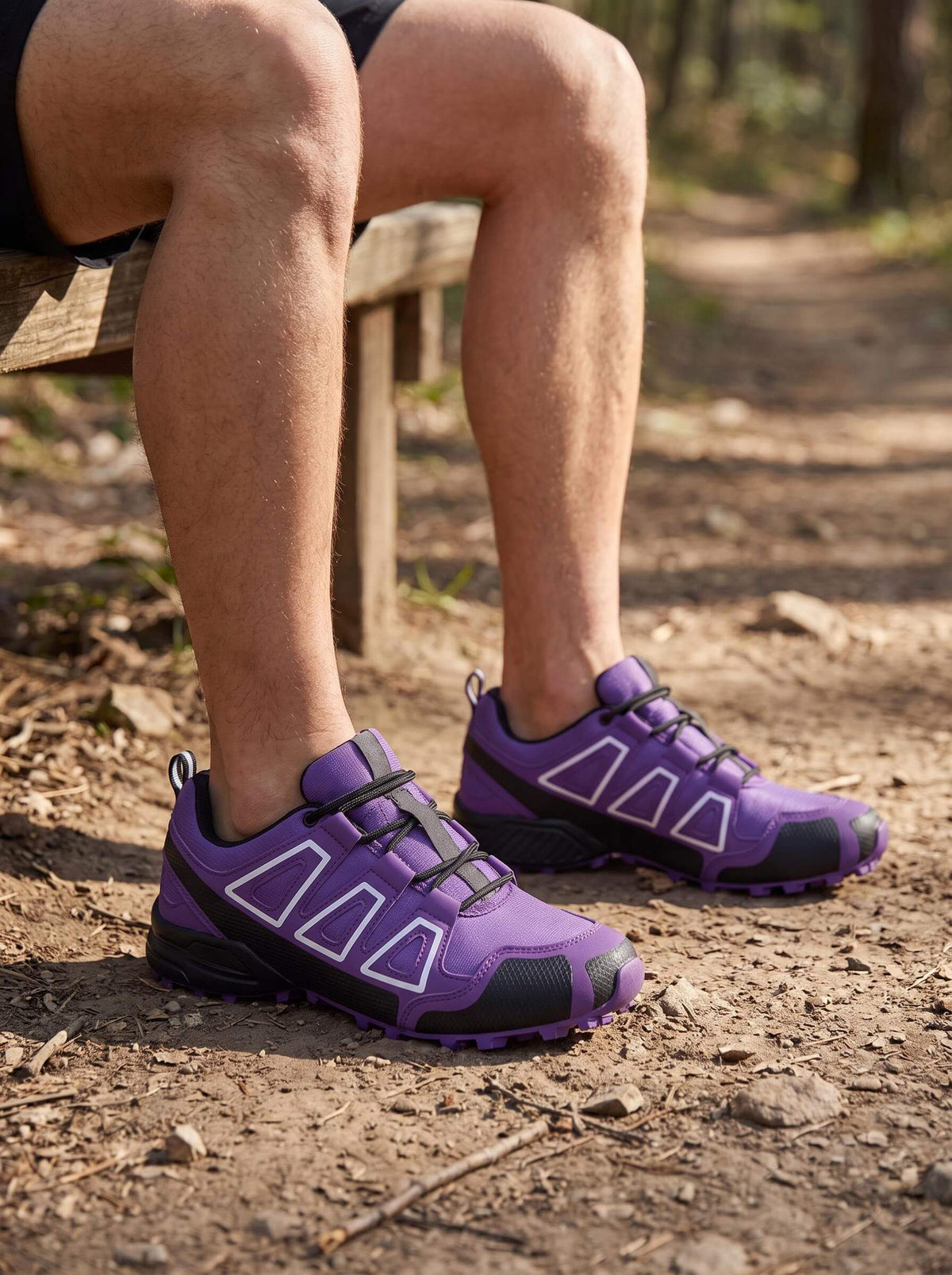 Trail Shoes with Speed Laces and Reinforced Toe