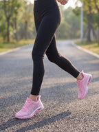 Cushioned Running Shoes with Breathable Knit Upper