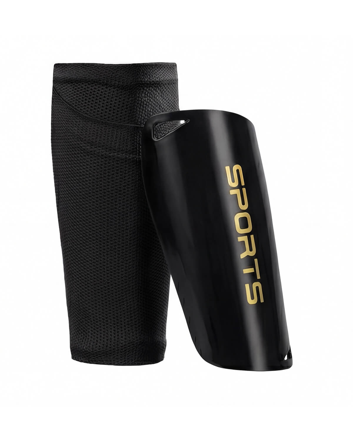Soccer Shin Guards with Compression Sleeves Set