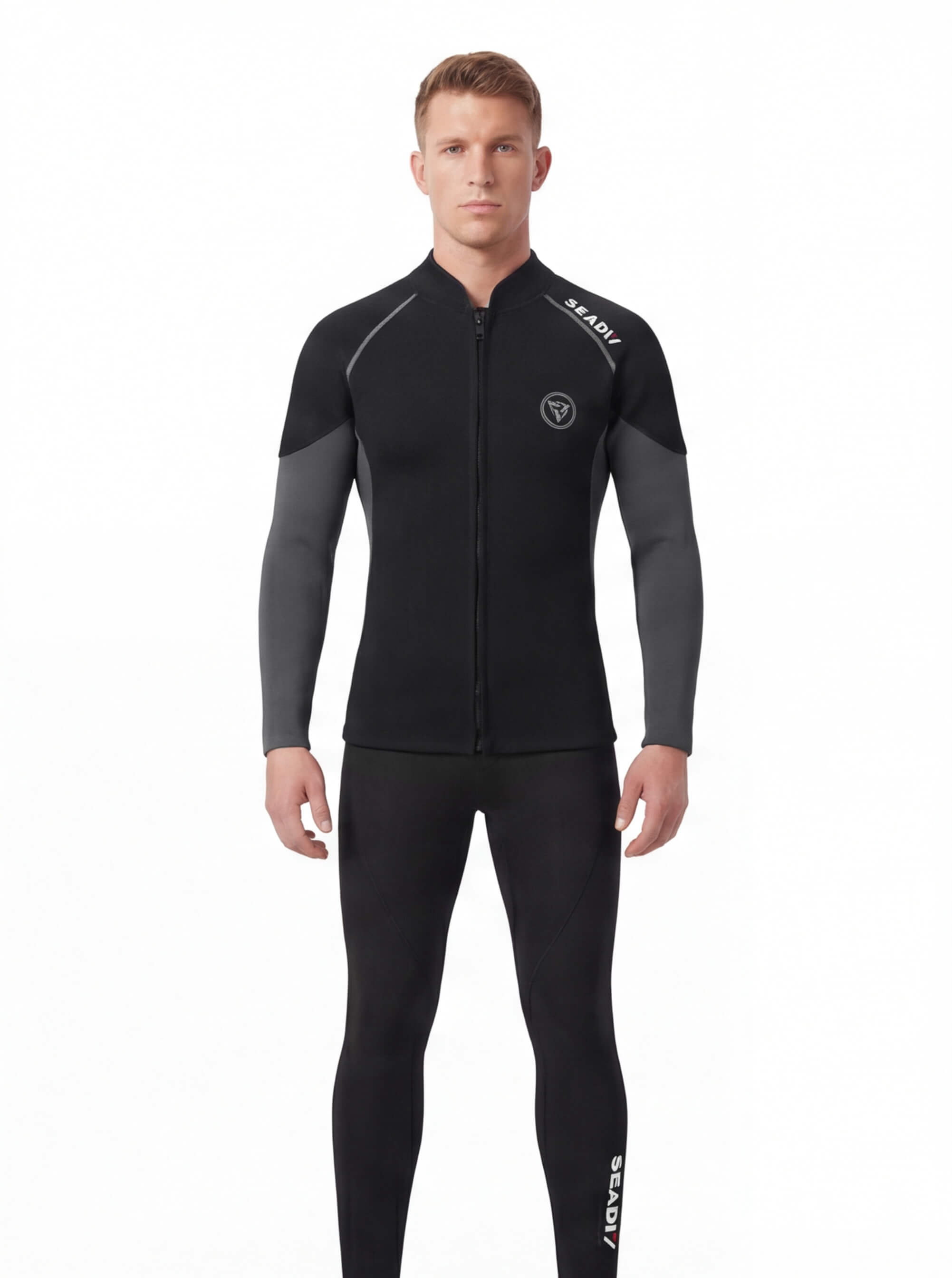 Men's 3mm Split Wetsuit Set with Zip Jacket