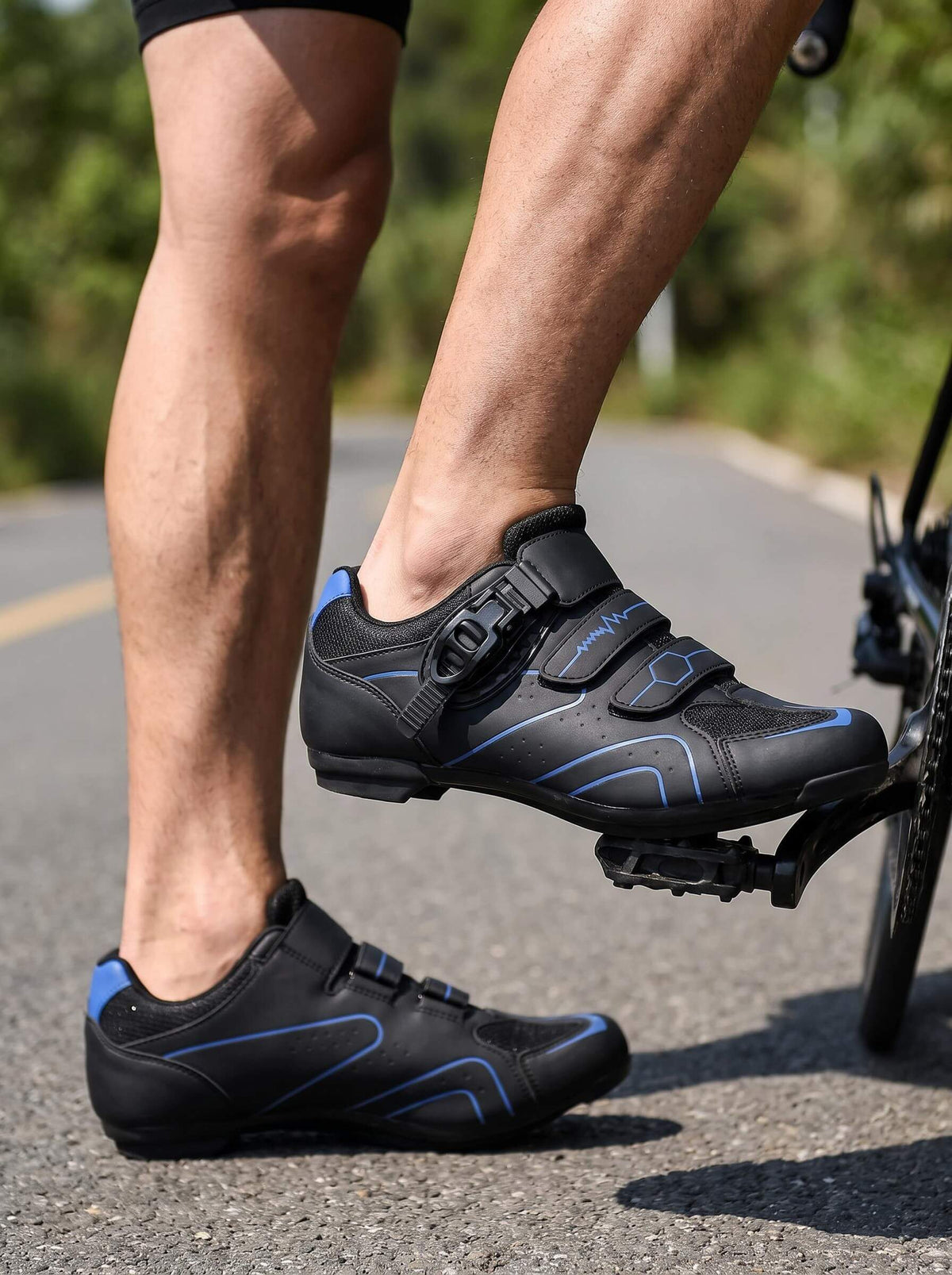 Road Cycling Shoes with Three-Point Adjustable Fastening