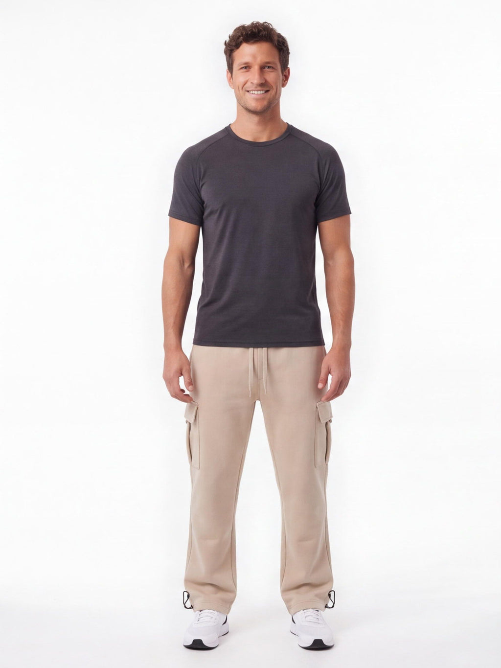 Fleece-Lined Cargo Pants with Adjustable Hems