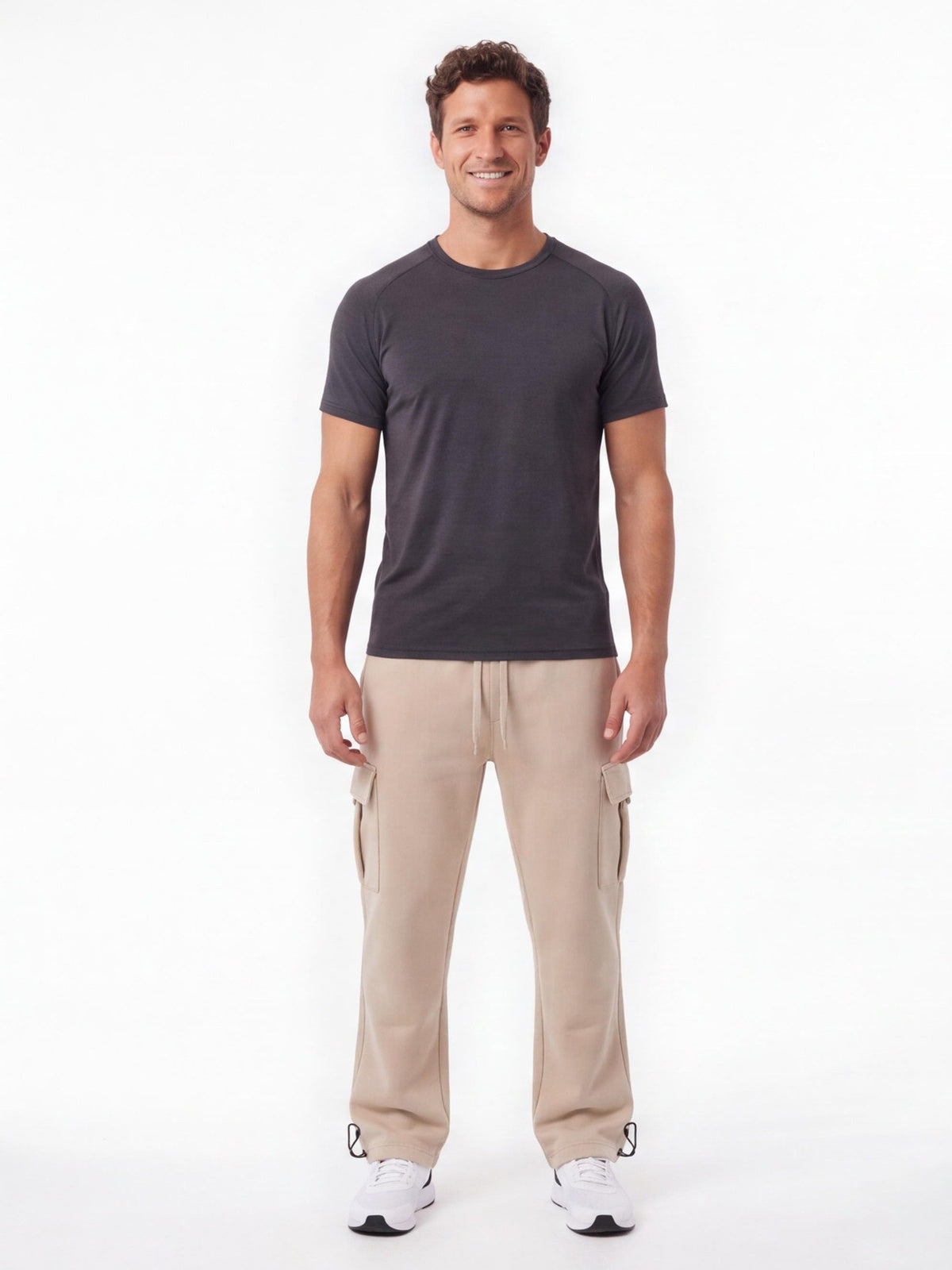 Fleece-Lined Cargo Pants with Adjustable Hems