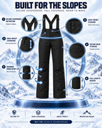 High-Waist Suspender Ski & Snow Pants