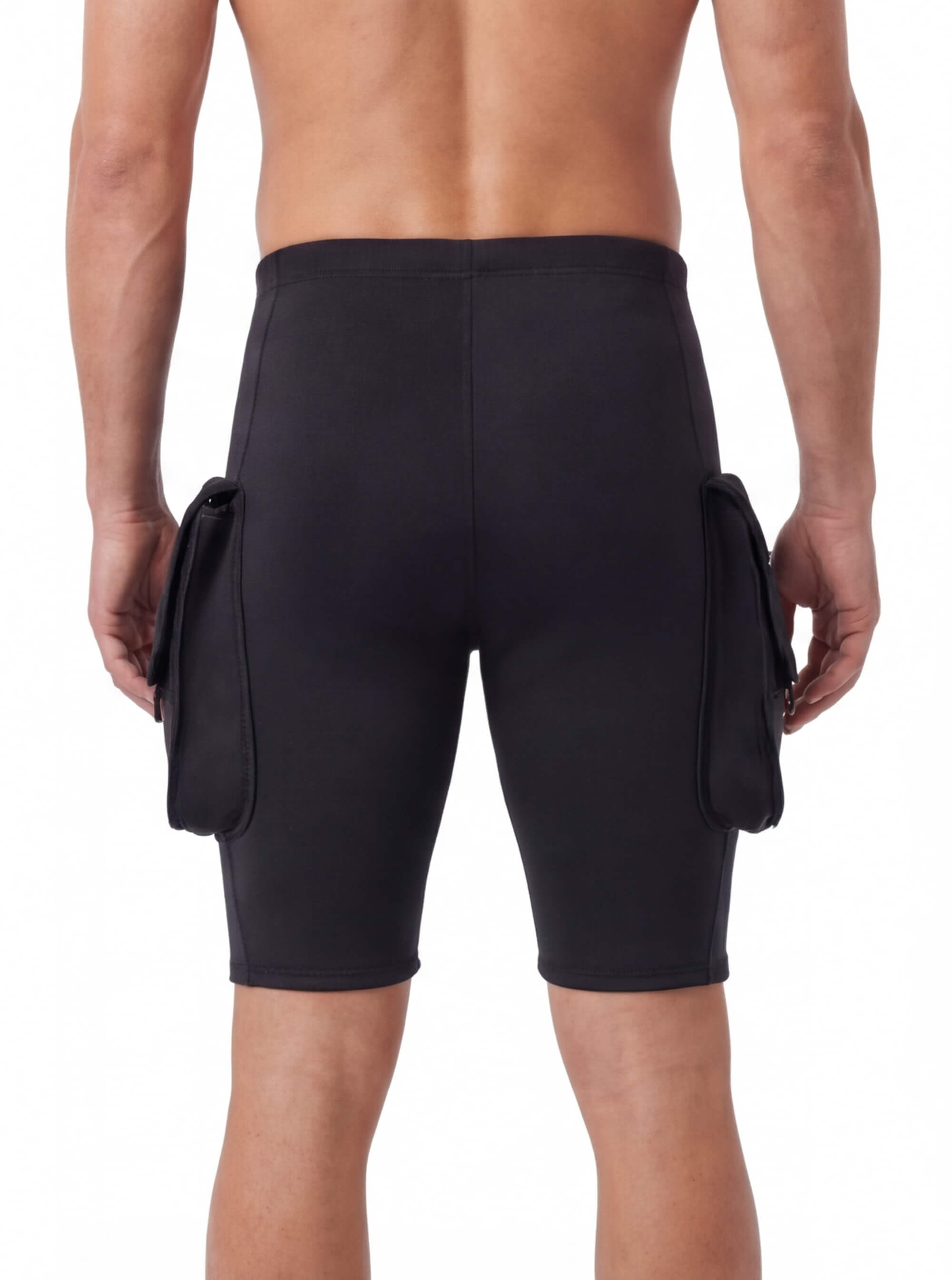 Men's Wetsuit Shorts with Cargo Pockets and Drawstring