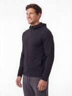 Zip-Up Hooded Fitness Jacket with Athletic Fit