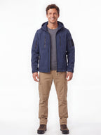 Men's Fleece-Lined Hooded Softshell Hiking Jacket
