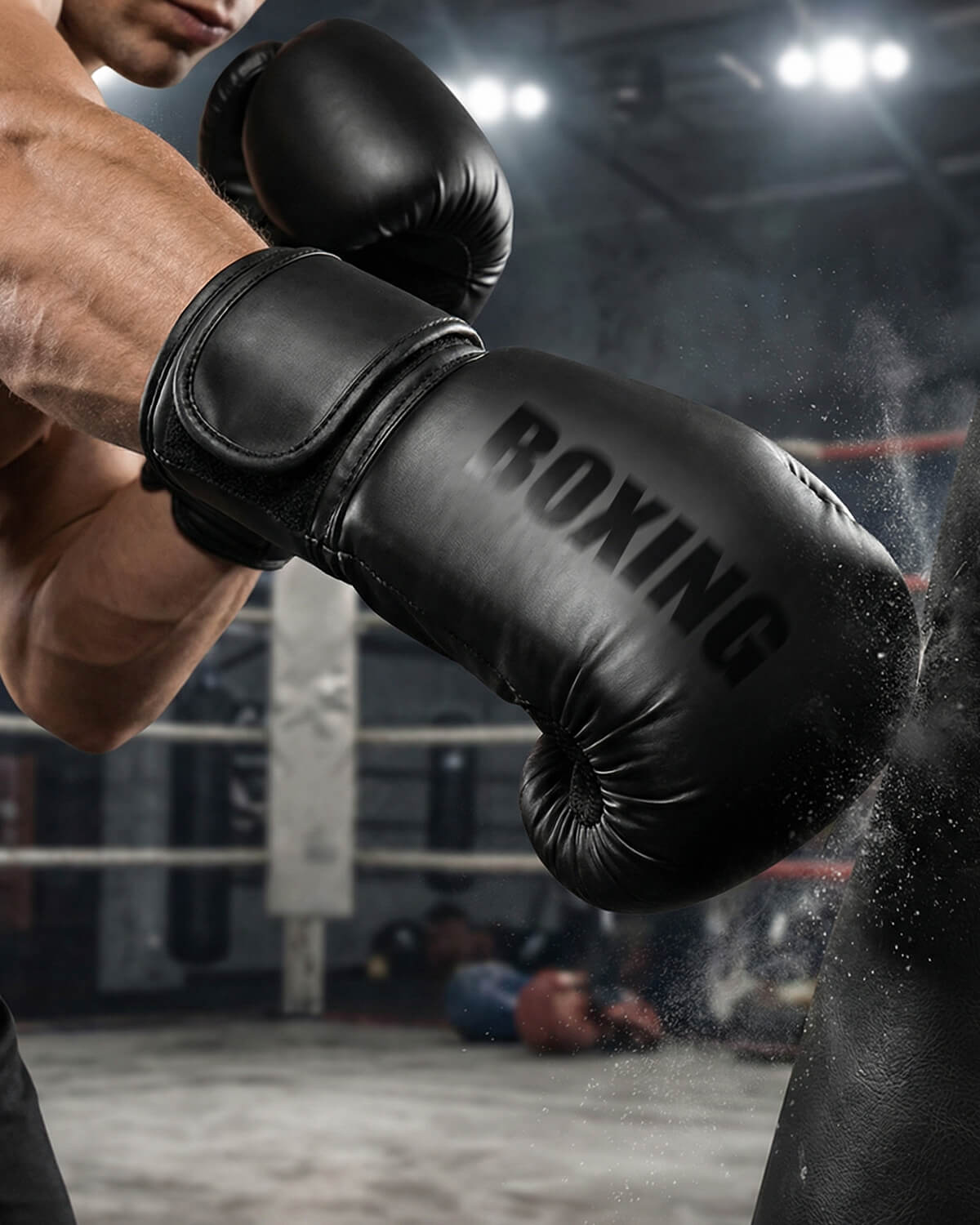 12oz Boxing Gloves with Supportive Wrist Strap