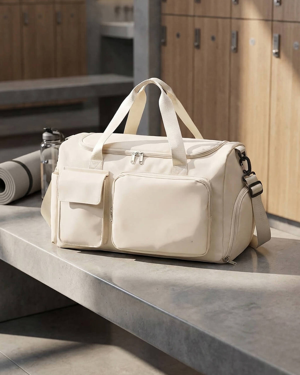Gym Duffel Bag with Shoe Compartment and Wet Pocket