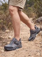 Rugged Low-Cut Hiking Shoes with Metal Eyelet Lacing