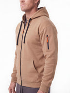 Full-Zip Training Hoodie with Zippered Sleeve Pocket