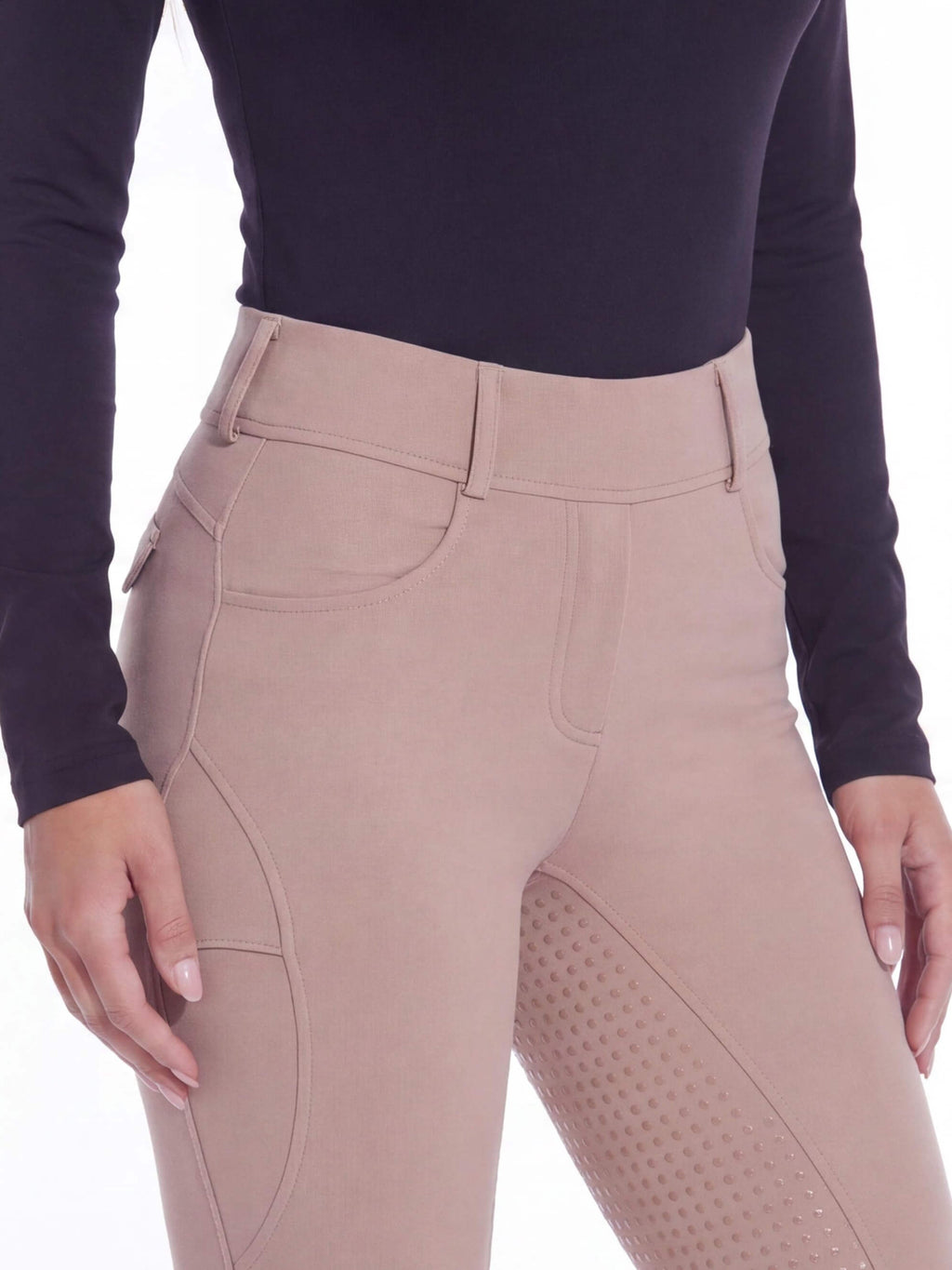 Women’s Equestrian Riding Breeches with Phone Pocket and Grip Panels