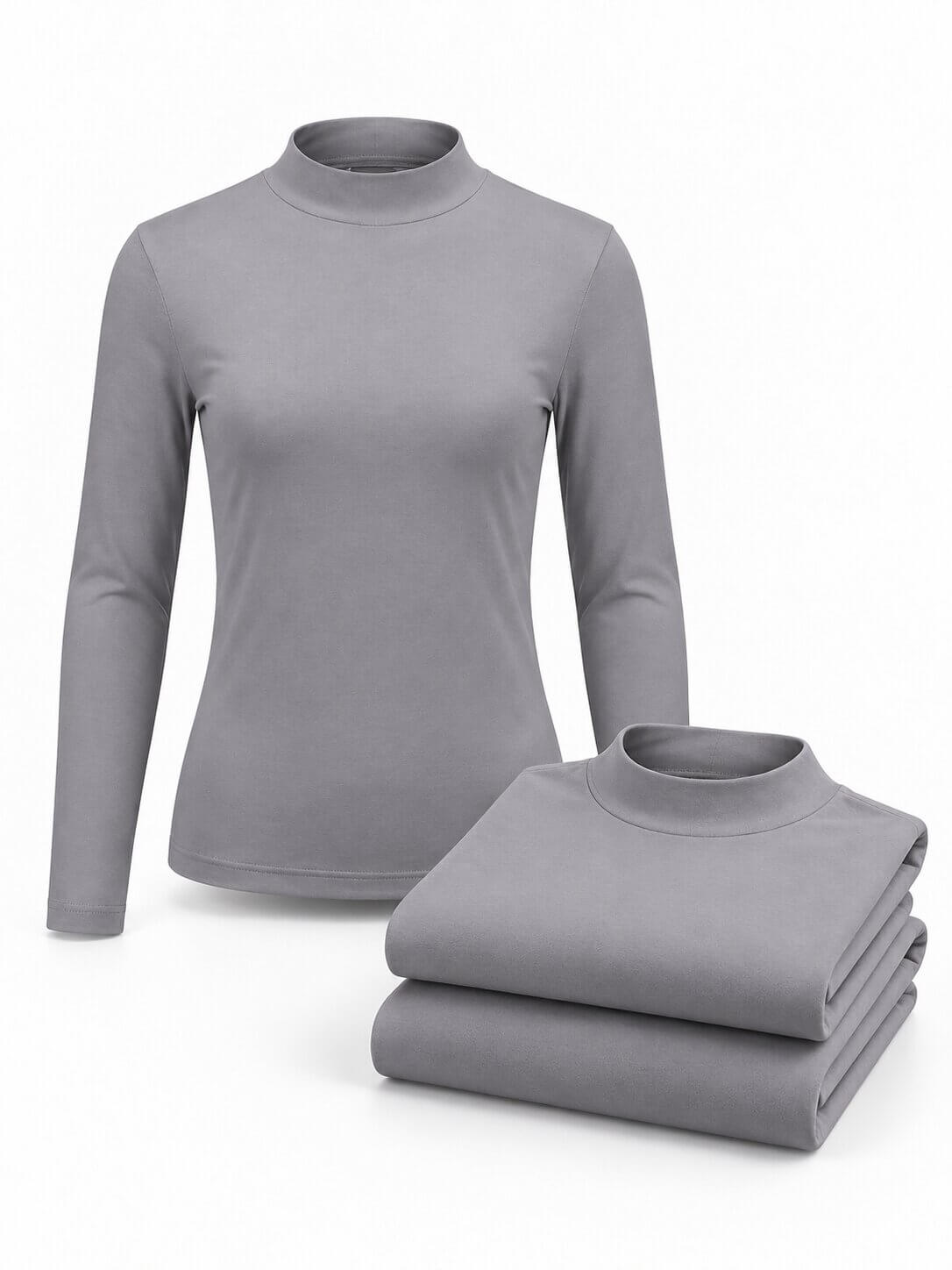 Women's Long Sleeve Mock Neck Golf Tops - 3-Pack