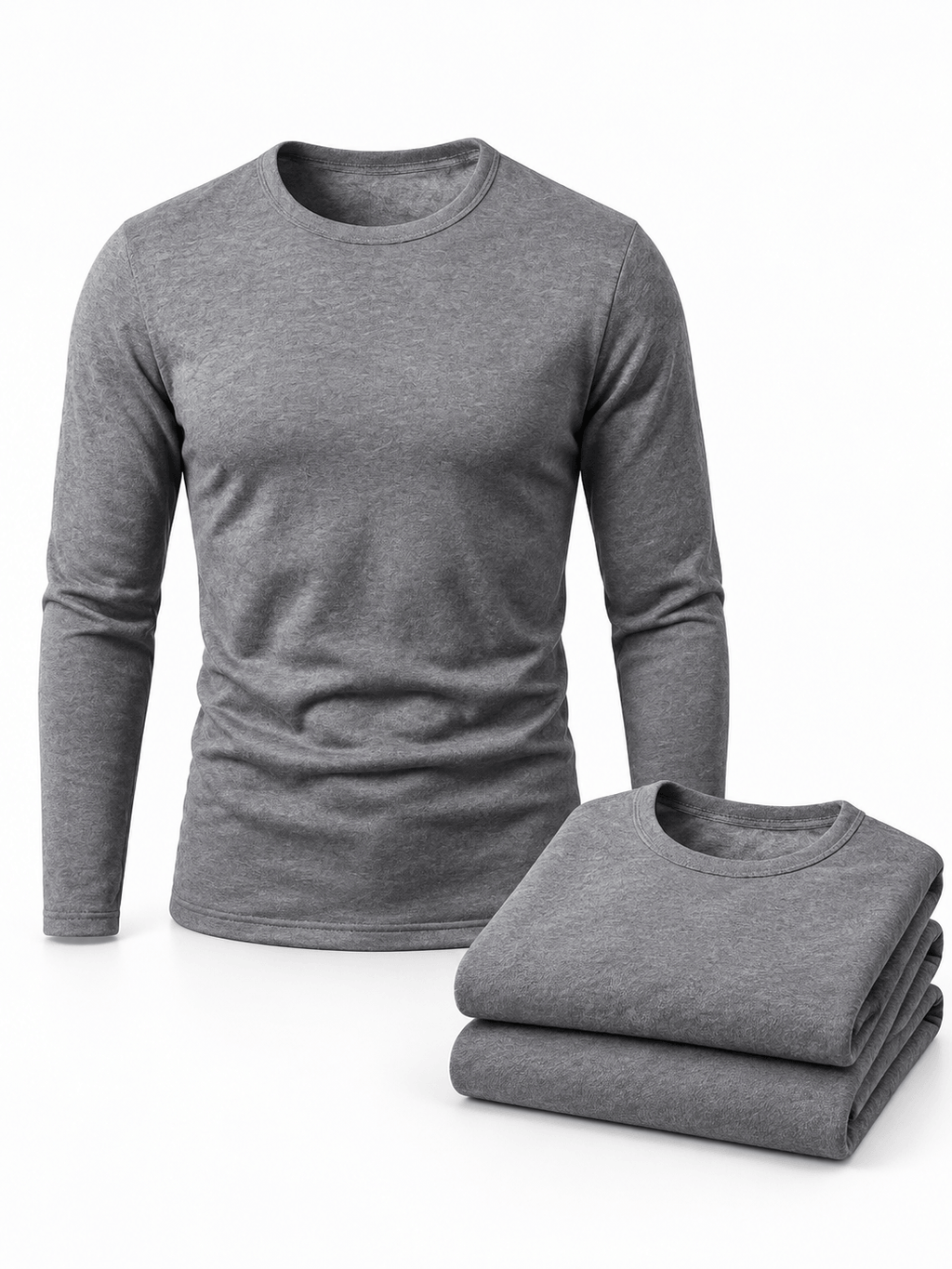 Fleece-Lined Thermal Crewneck Base Layer Shirts 3-Pack