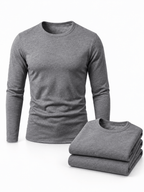Fleece-Lined Thermal Crewneck Base Layer Shirts 3-Pack