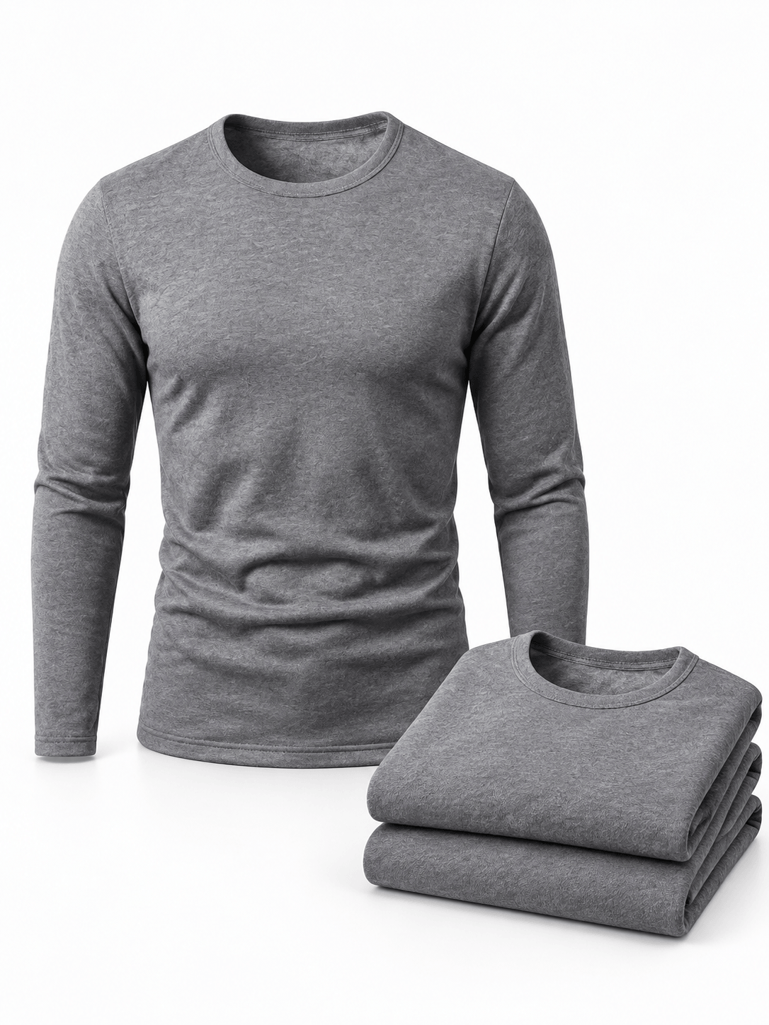 Fleece-Lined Thermal Crewneck Base Layer Shirts 3-Pack