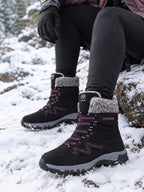 High-Cut Snow Boots with Ankle Strap