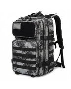 Tactical-Style Backpack with MOLLE Webbing and Patch Panel