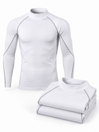 Muscle Fit Long Sleeve Training Shirt 3-Pack - Mock Neck
