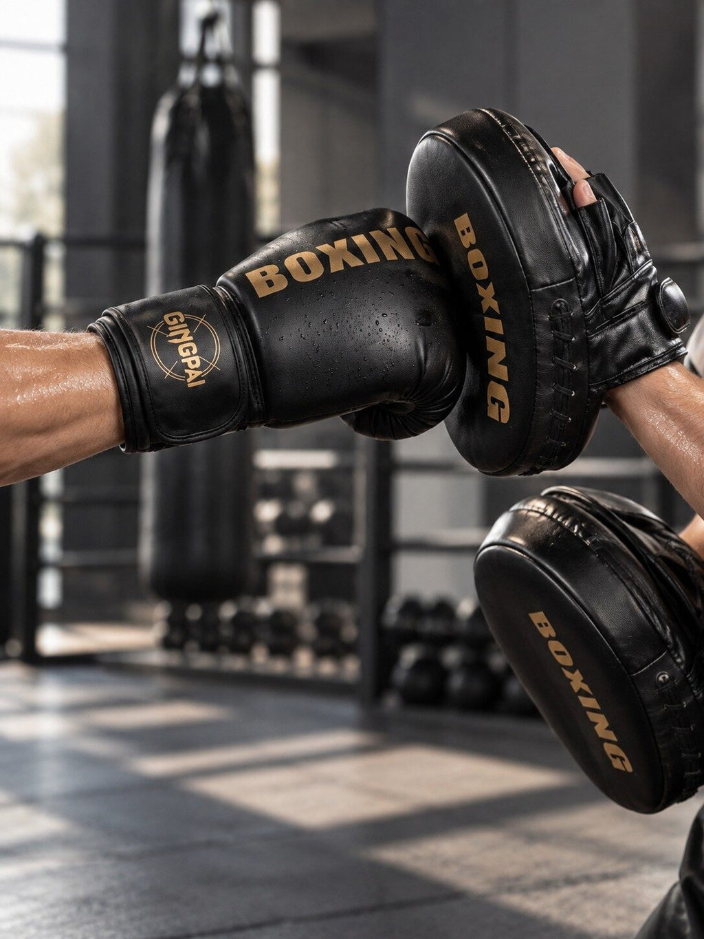 Boxing Gloves & Focus Mitt Training Set