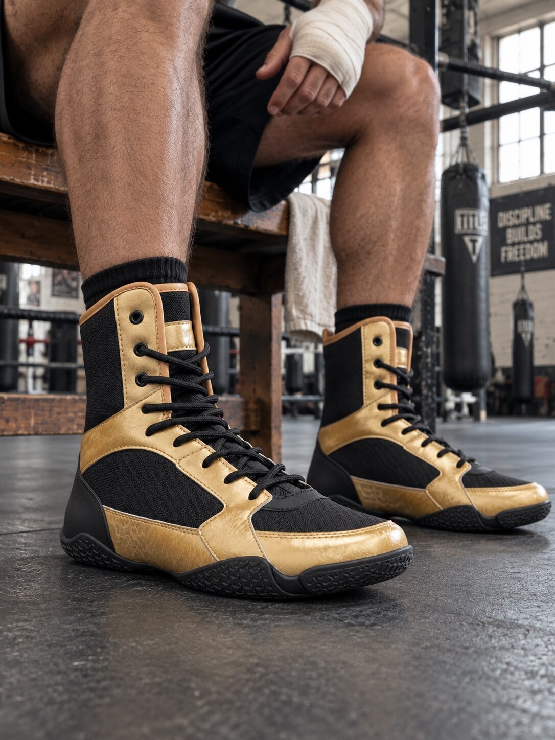 High-Top Boxing & Wrestling Training Shoes