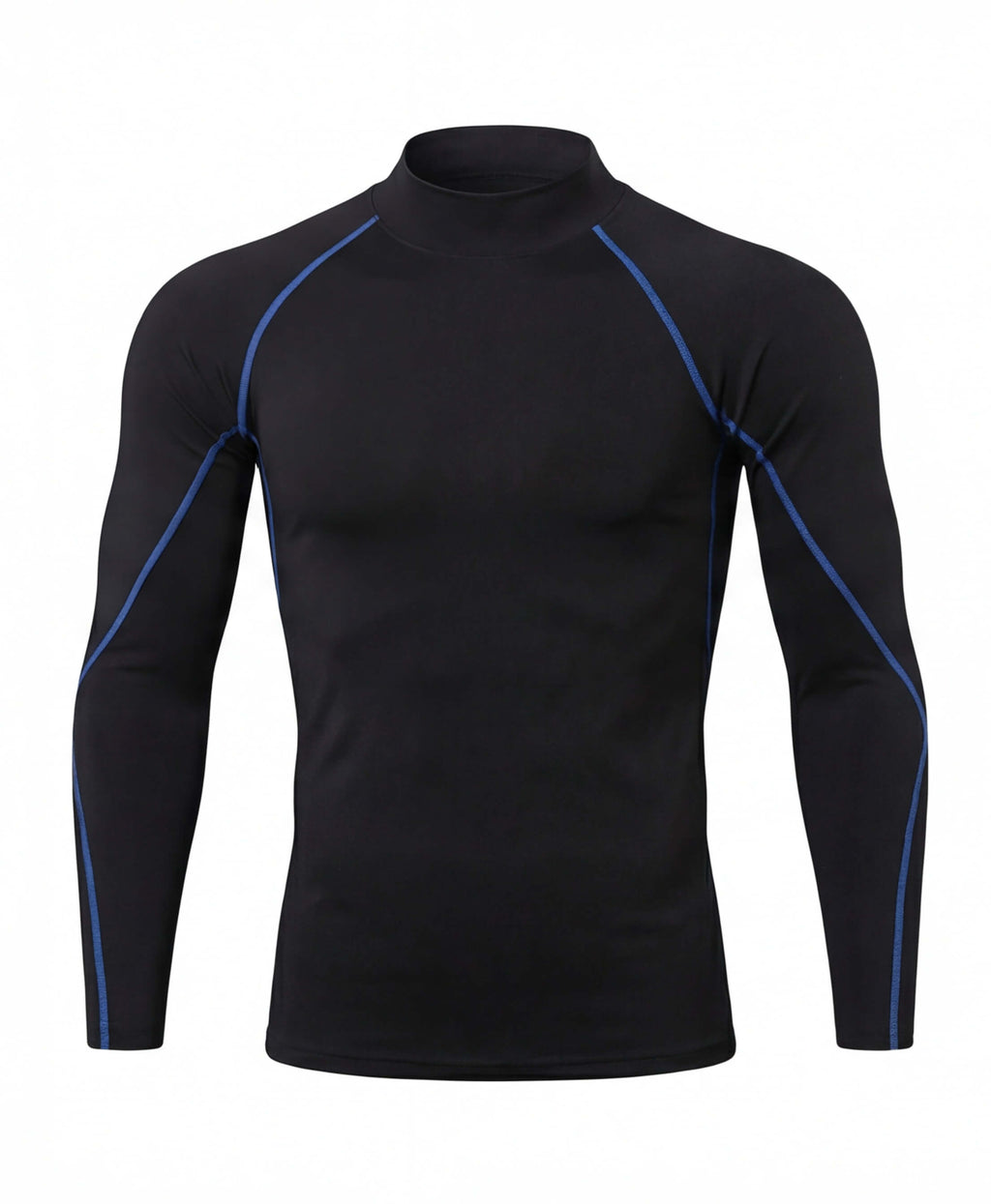 Muscle-Fit Long Sleeve Training Top with Mock Neck