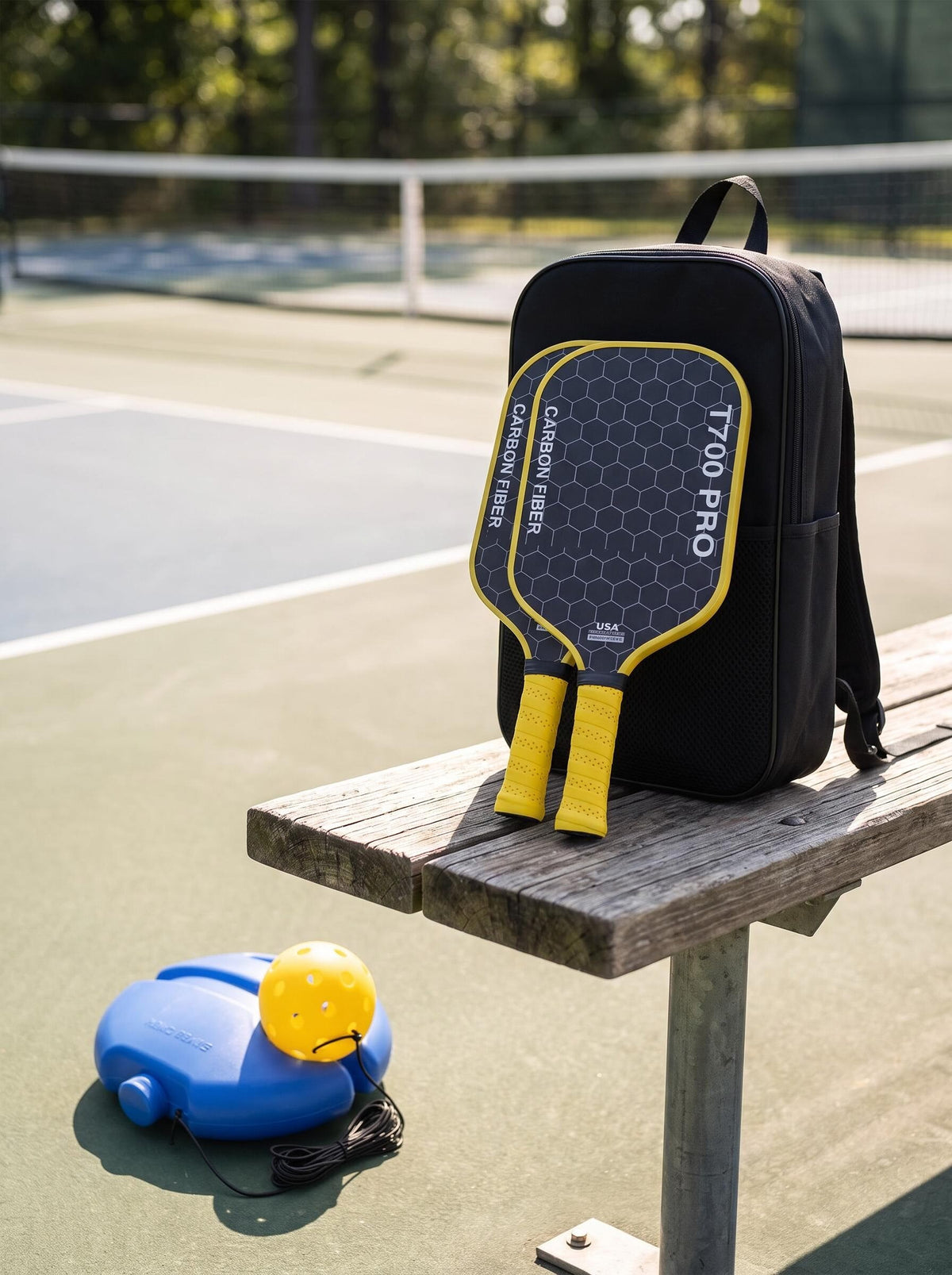 Pickleball Paddle & Tethered Solo Trainer Set