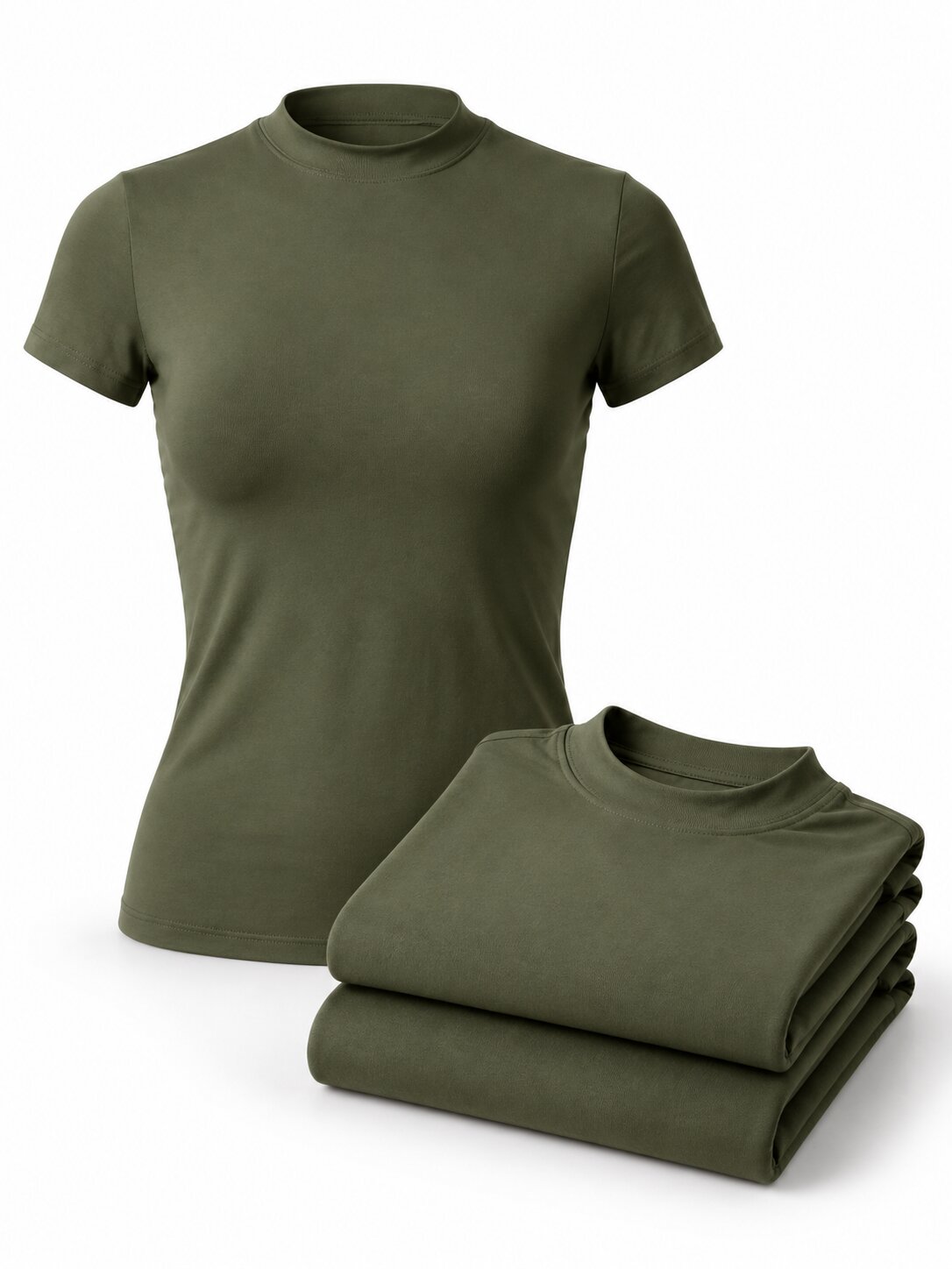 Women's Fitted High-Neck Training T-Shirts - 3-Pack