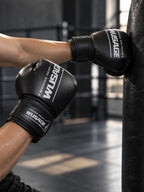 Boxing Training Gloves with Wraparound Wrist Closure