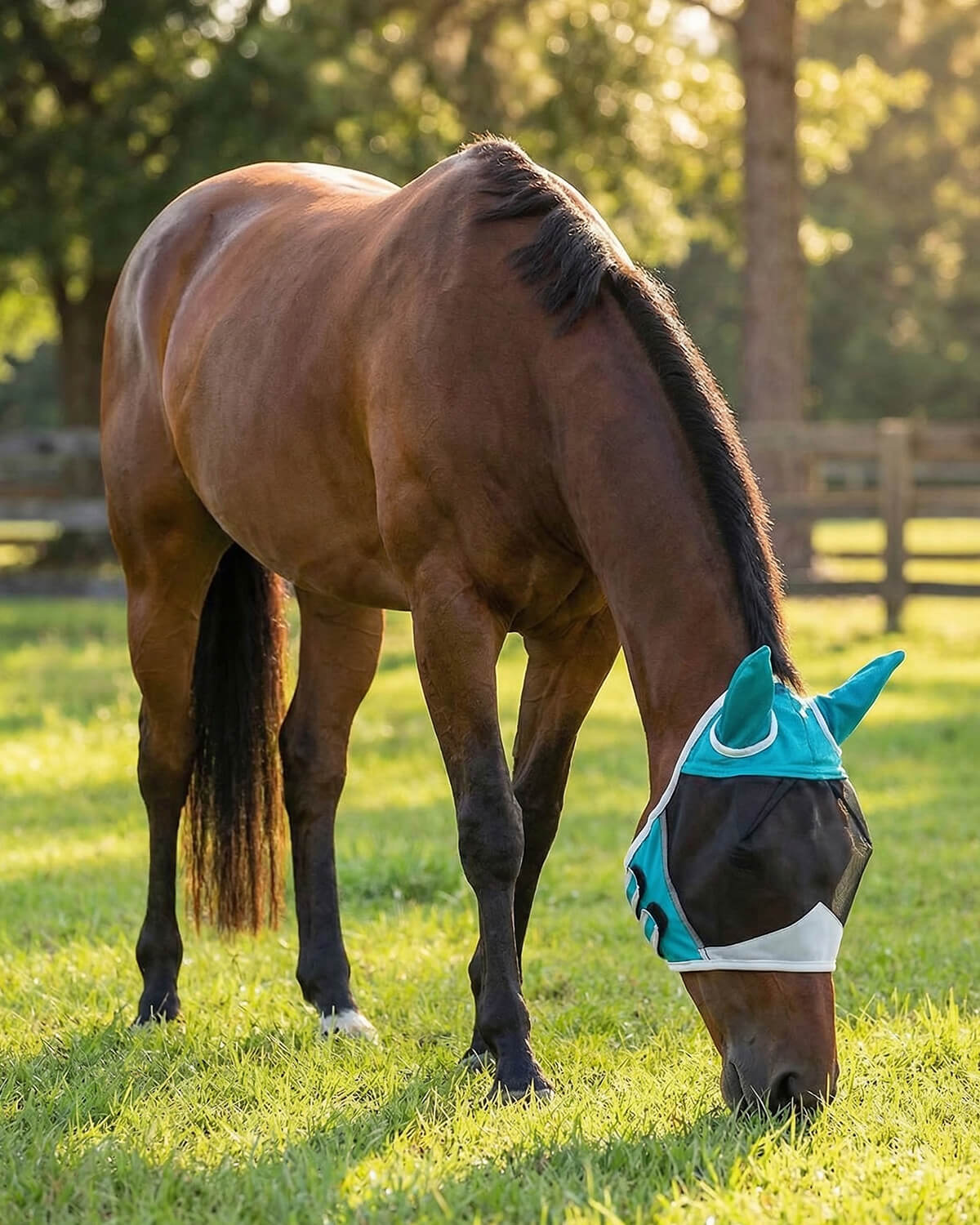 Horse Fly Mask Hood with Ear and Eye Mesh