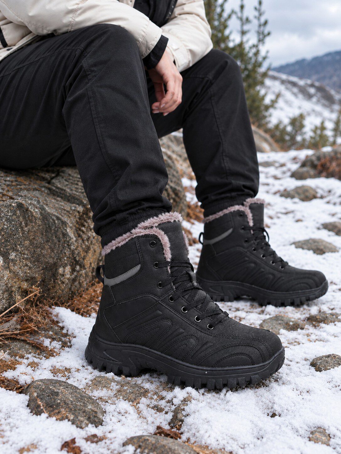 High-Cut Winter Hiking Boots