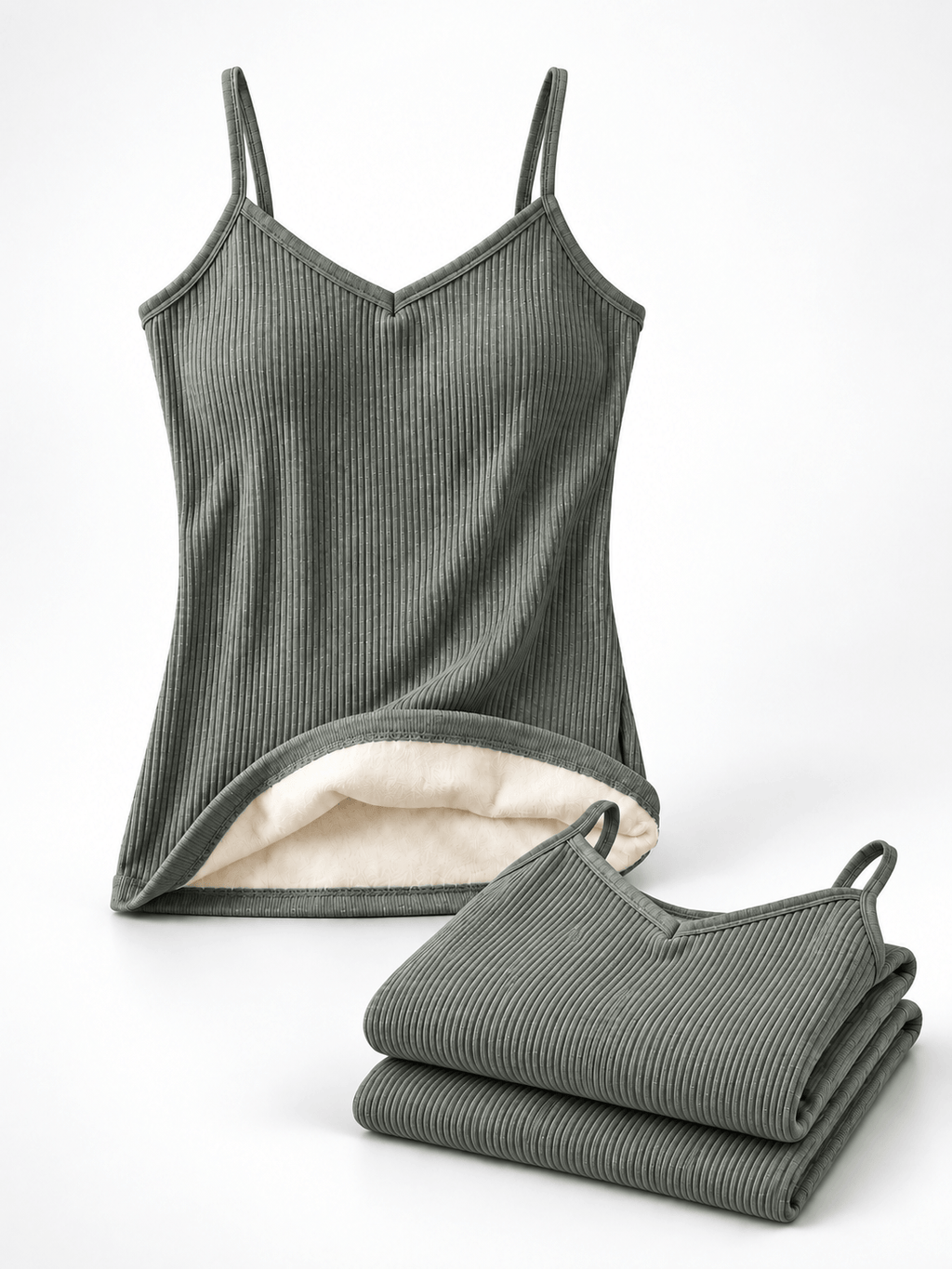 Women's Warm-Lined Ribbed Camisoles 3-Pack