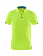 Quick-Dry Golf Polo Shirt with Button Placket