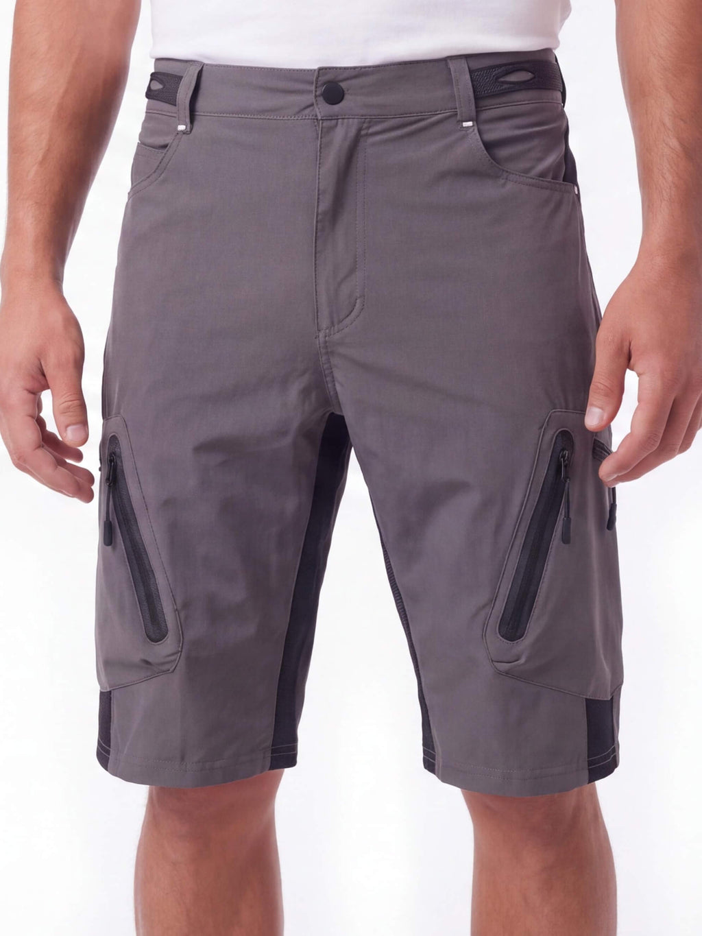 Mountain Bike Cargo Shorts with Multiple Zippered Pockets