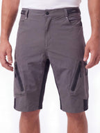 Mountain Bike Cargo Shorts with Multiple Zippered Pockets