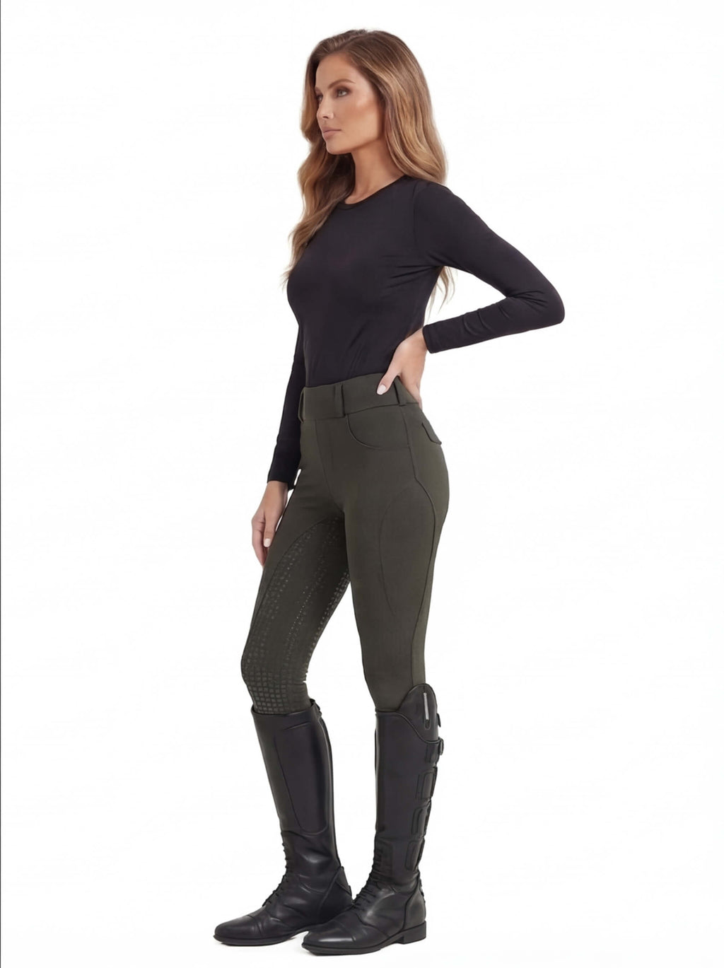 Women's Equestrian Riding Breeches with Full-Grip Seat