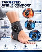 Heated Ankle Massager Wrap with Vibration