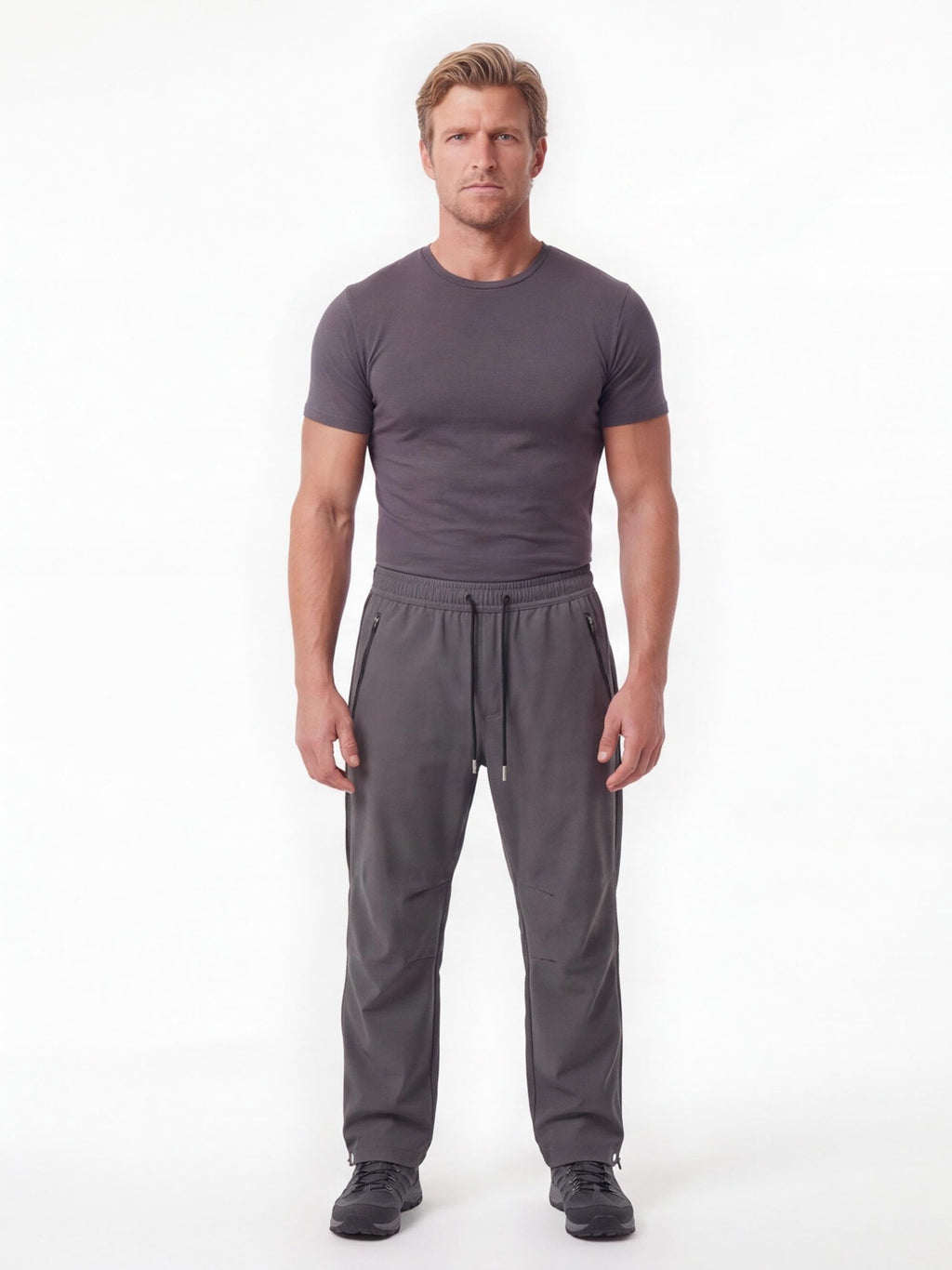 Side-Opening Hiking Rain Pants with Adjustable Hems