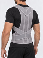 Adjustable Upper-Back Posture Support with Ventilated Mesh