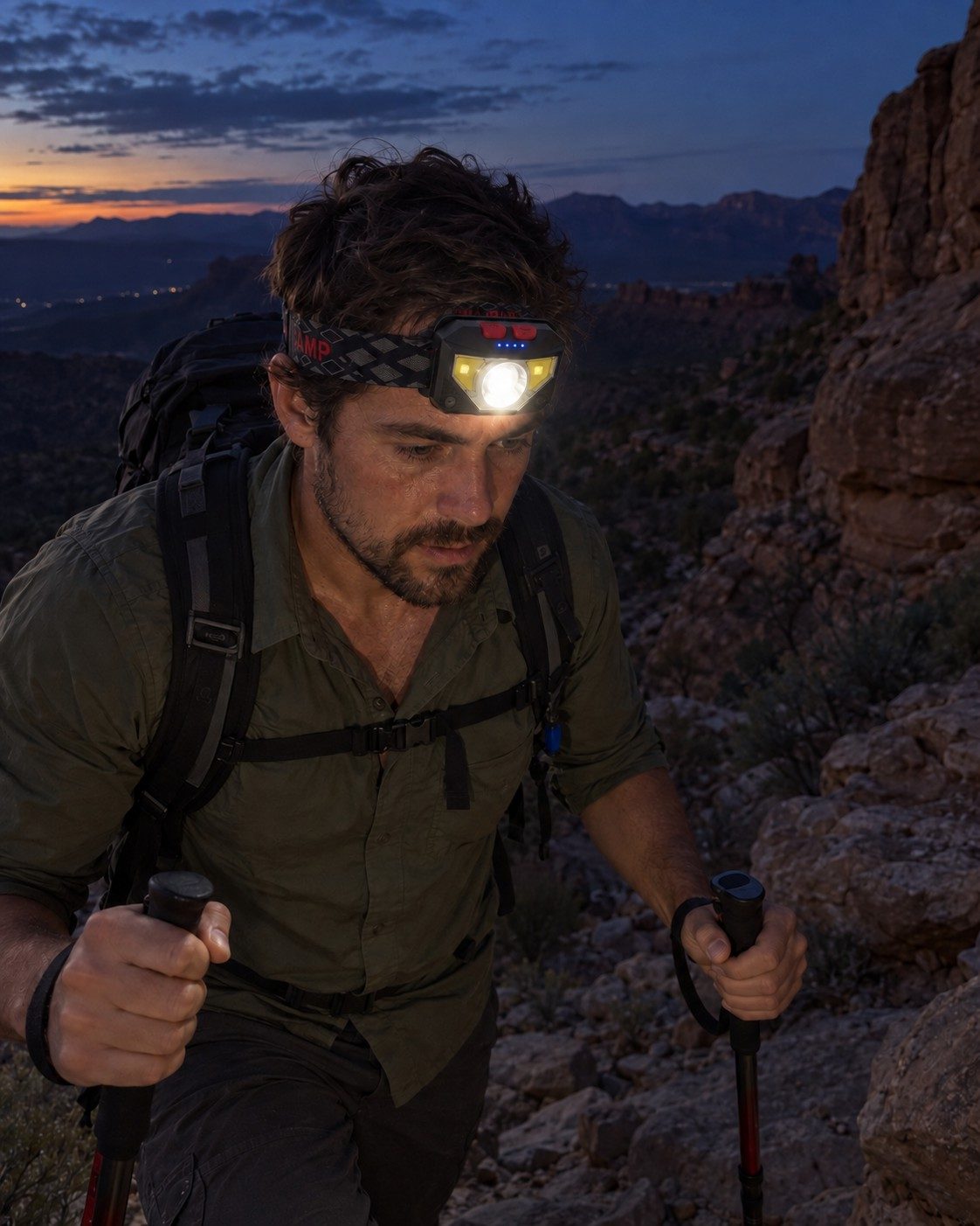 Rechargeable Motion-Sensor LED Headlamp