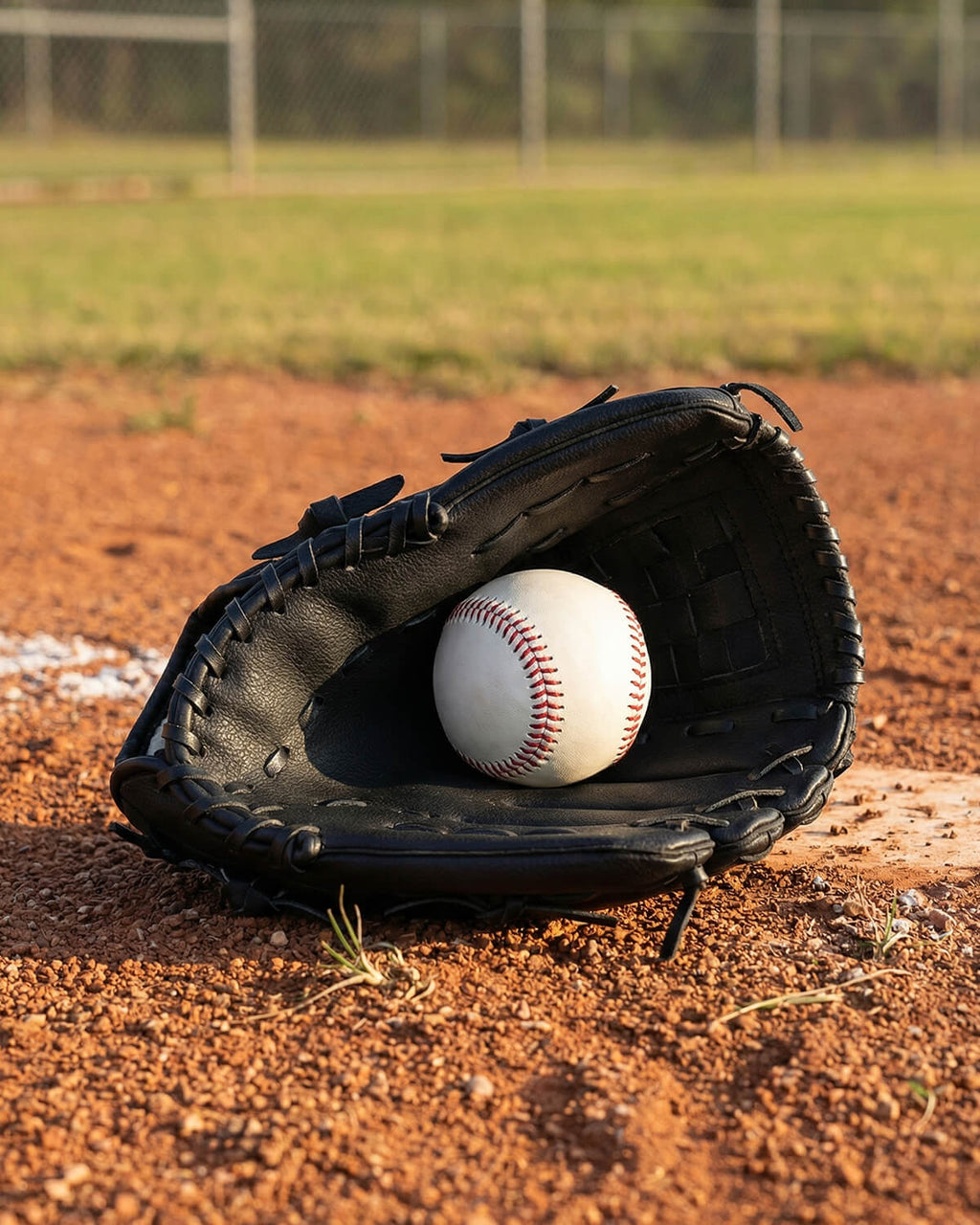 Baseball Fielding Glove with Laced Web Pocket