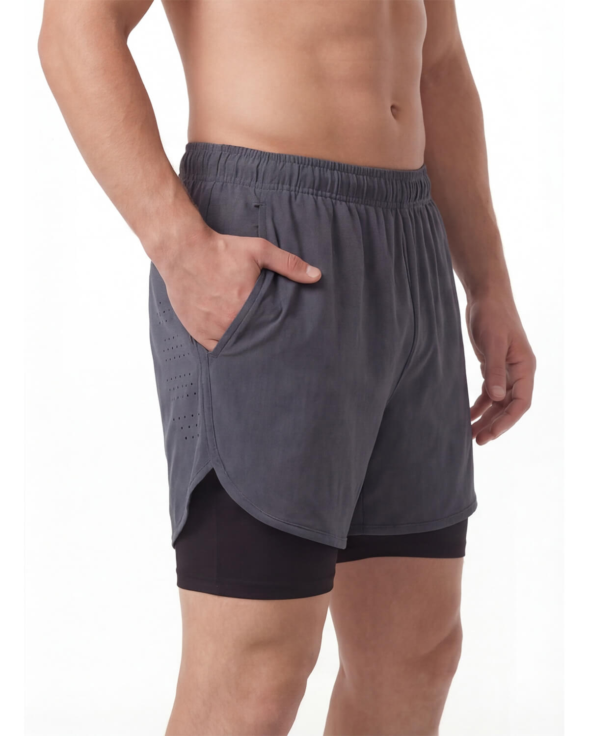 2-in-1 Running Shorts with Phone Pocket Liner