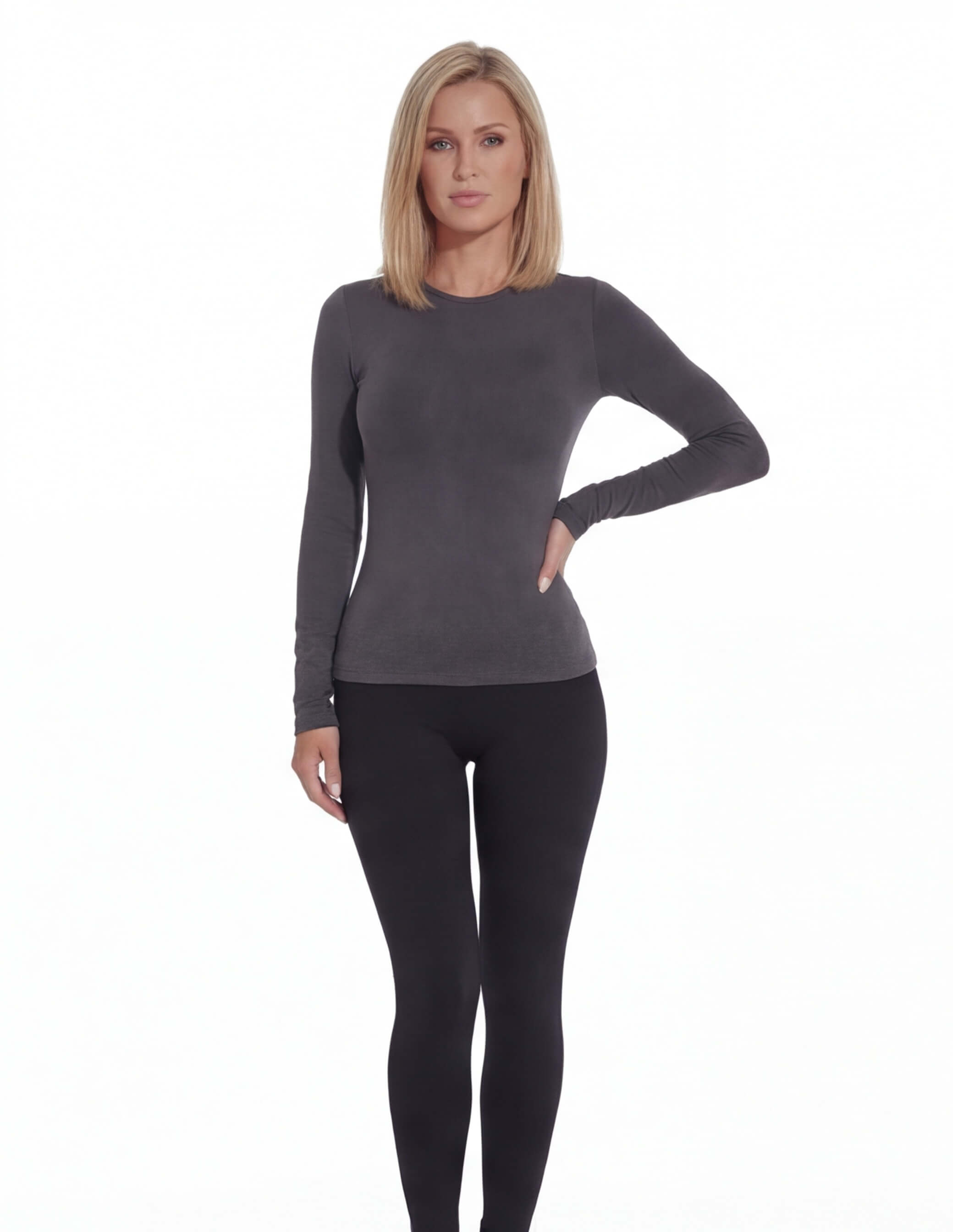 Fleece-Lined Leggings with High-Rise Waistband